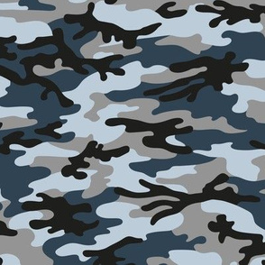 Medium  Scale / Camouflage / Petrol Blue Grey Black 