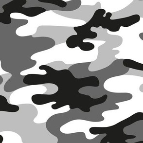 Large Scale / Camouflage / Black White Grey 