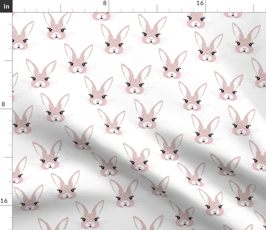 Baby rabbit illustration spring and easter animals hare  bunny design pastel beige pink girls