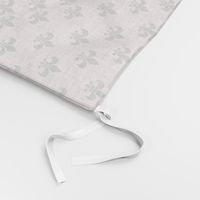 One Inch Medium Gray Fleur-de-lis on Millennial Pink