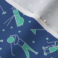 golf figure scatter blue and teal
