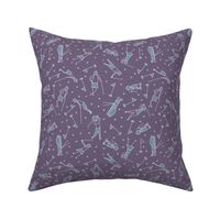 golf figure scatter purple and blue