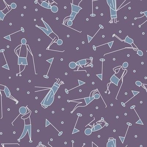 golf figure scatter purple and blue