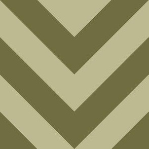 Six Inch Back to Nature Green and Dark Back to Nature Green Chevron Stripes