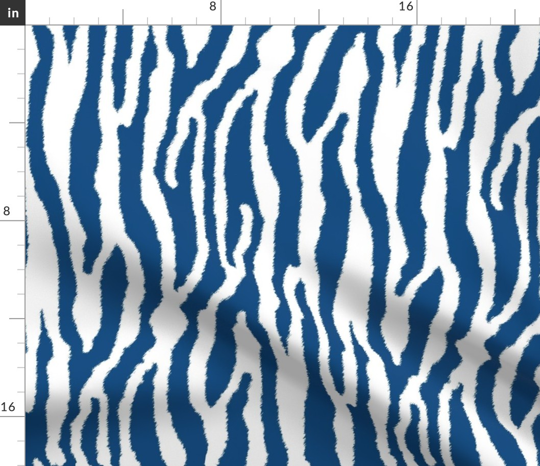 Classic Blue Zebra Stripes