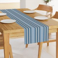 Classic Blue Ticking Stripe with Peach Accent