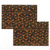 South Seas Tribal Tapa - Rust Orange