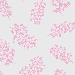 Delicate garden raw brush branch Scandinavian style winter pink gray