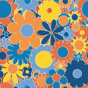 Funky Daisy Floral in Sunny Daze