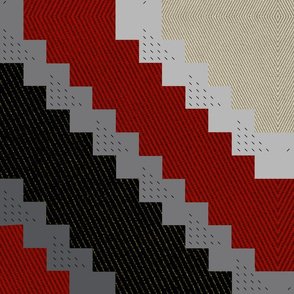 diagional check line-2 grey hills-faux weave