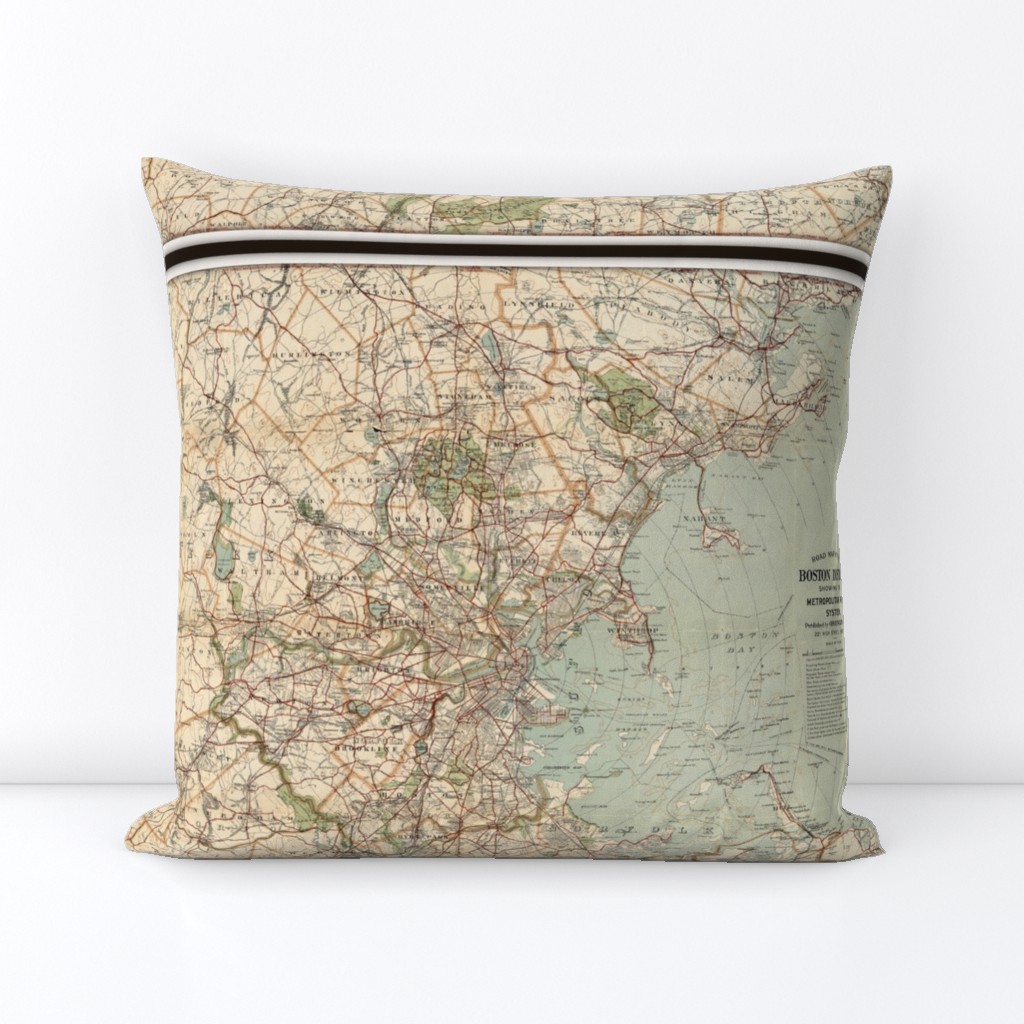 Boston map, vintage - small, FQ