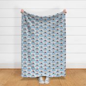 Little Australian koala bear kawaii baby friends outback animals for kids cool blue soft gray