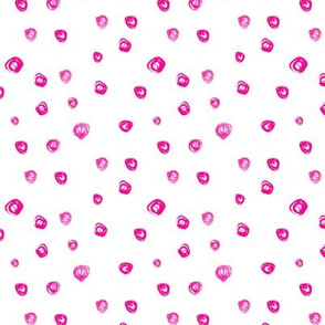 Pink watercolor brush stroke dots • polka dot for baby girl's nursery