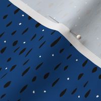 Minimal animal print inspired texture ink design trend spots and speckles classic blue
