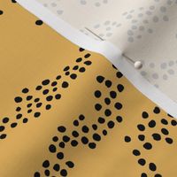 Minimal animal print snake skin inspired texture ink design trend spots and speckles abstract ochre yellow