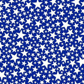 Star Shower (White on Royal Blue)