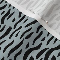 Minimal animal print zebra inspired waves texture ink design trend cool blue