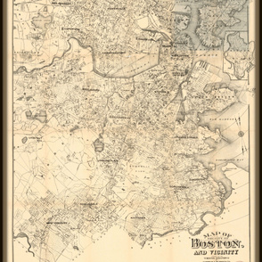 Boston map 2, vintage - XXL