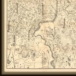 Boston map 2, vintage -rotated, yard