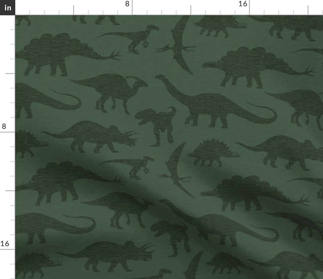 Dinosaurs tonal - green