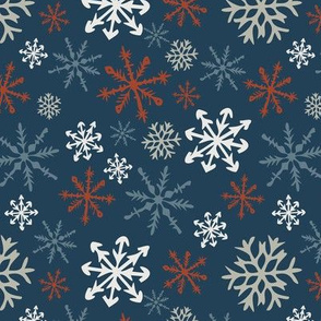 Winter Snowflake (Navy)