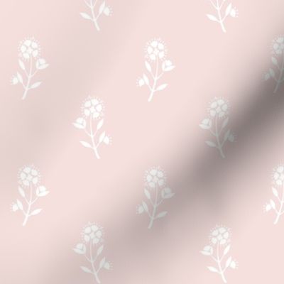 Regency Meadow Floral, Nude Pink // standard