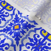 Portuguese azulejos tile. Blue tilework Azulejo Ceramic.