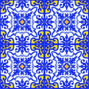 Portuguese azulejos tile. Blue tilework Azulejo Ceramic.