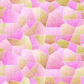 Gradient Facets \\ Pink & Yellow