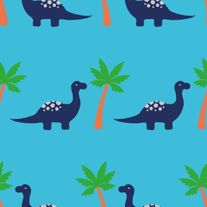 Dinosaur and palm trees pattern