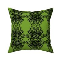 Good Energy Art Green Damask