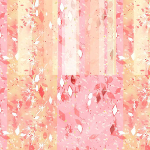 Preppy Grapefruit Block Waterfall in Pink and Orange-- Pink and Orange Preppy Atomic Diamonds, Stripes, Blocks - Preppy Pink and Preppy Orange - Pink and Orange Coordinate - 13.93in x 9.02in -- 366dpi (41% of Full Scale)