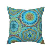 Kaleidoscope Medallions Caribbean Blue