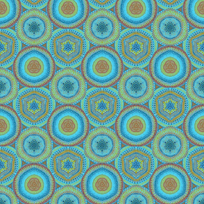 Medallions Caribbean Blue medium scale