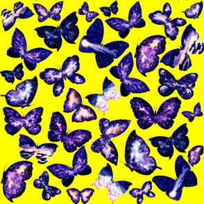 Space Butterflies - Yellow