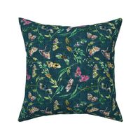 Butterfly Garden (teal) MED 