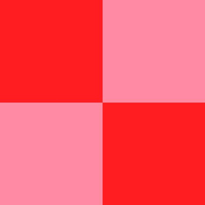 JP37 - 7 Inch Square Checks in Scarlet Red and Coordinating Pastel 