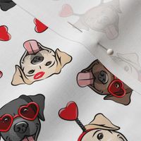 Valentine's Day Labrador retrievers - labs  - LAD19