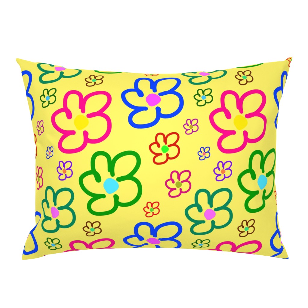 Flower Power - Naïf - lemon sunshine yellow, large