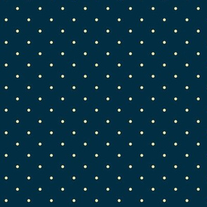 Polka dots (small) - yellow on blue