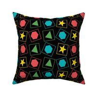 Bold, fun shapes in squares pattern