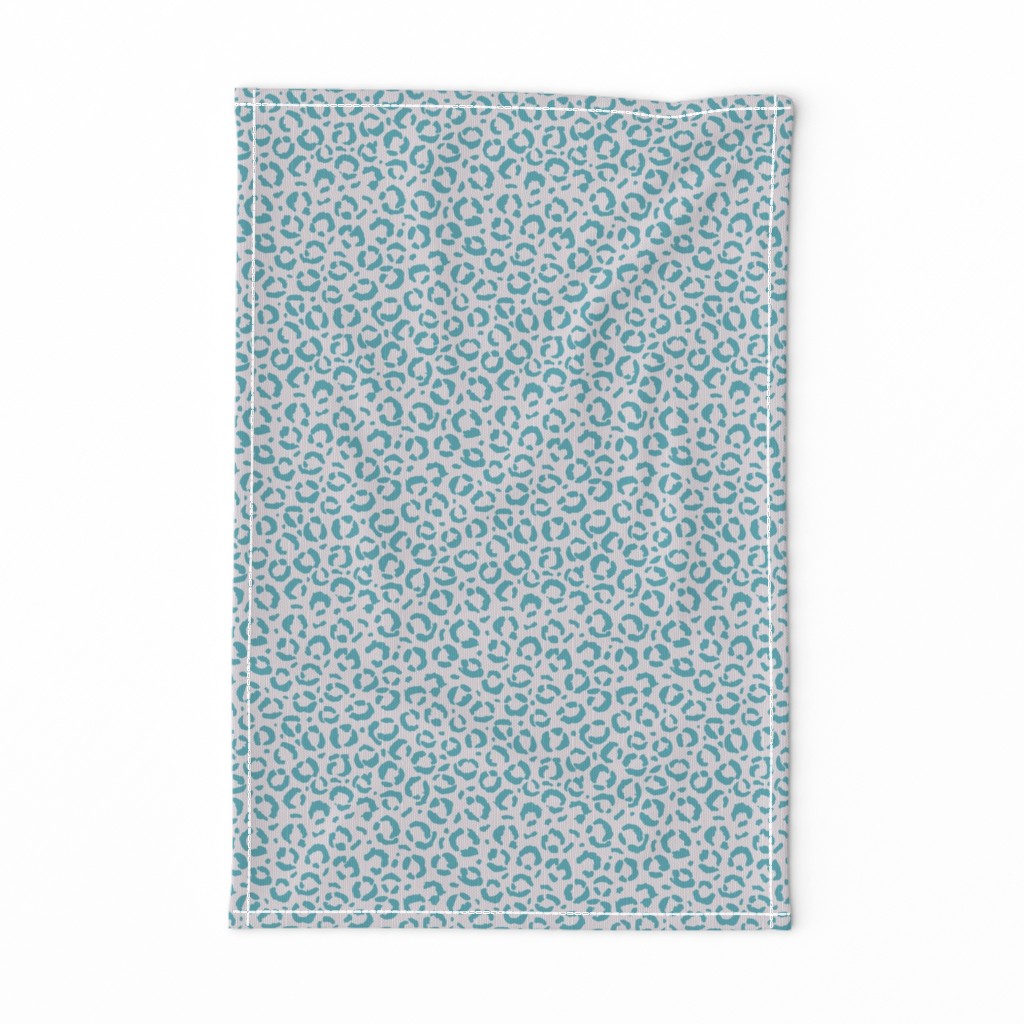 Leopard love animal print surface pattern art licensing abstract minimal winter cool gray blue