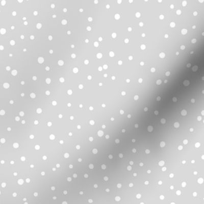 Irregular dots let is snow flakes and spots abstract basic trend minimal print soft gray