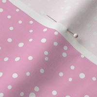 Irregular dots let is snow flakes and spots abstract basic trend minimal print pink girls