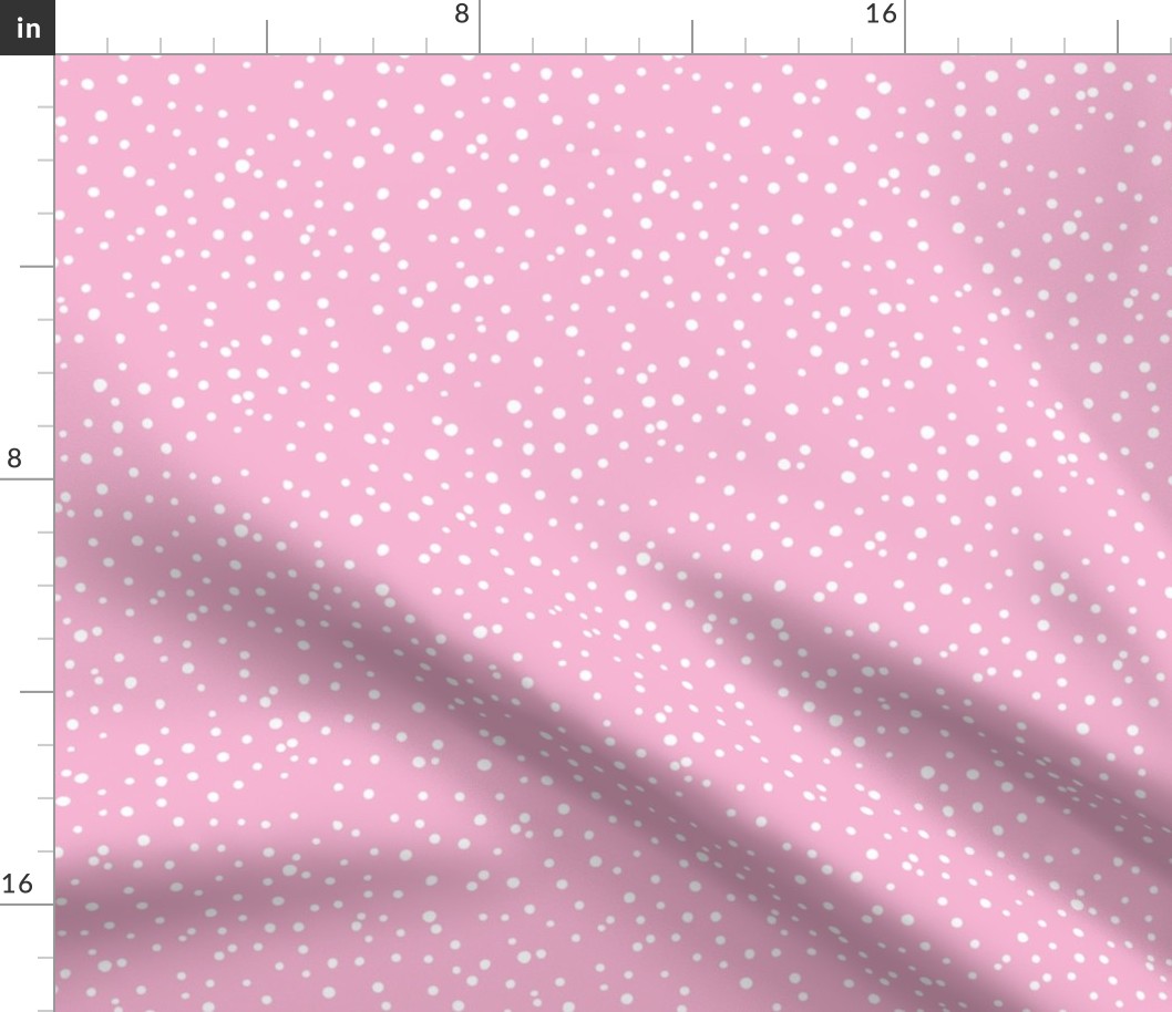 Irregular dots let is snow flakes and spots abstract basic trend minimal print pink girls