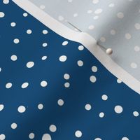 Irregular dots let is snow flakes and spots abstract basic trend minimal print classic blue