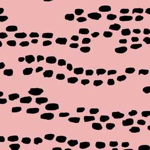 Lovely deer animal print minimal spots and dots trend pink