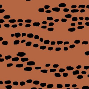 Lovely deer animal print minimal spots and dots trend copper rust brown