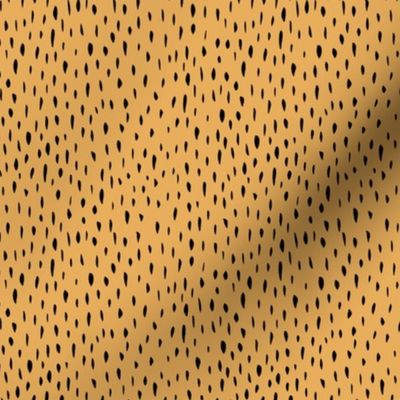 Little grizzly bear hairy monster fur animal print design yellow