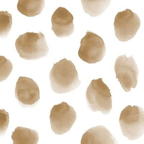 Earthy watercolor spots ★ painted neutral dots for modern home decor, bedding, nursery